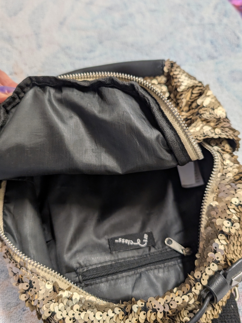 Sequin Mini Backpack - Gold - Picture 10 of 13